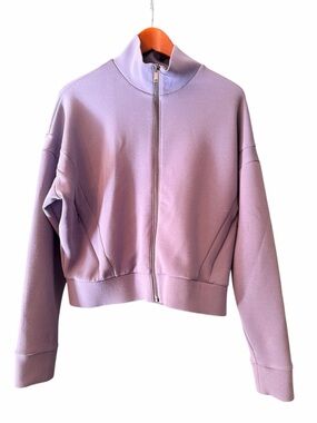 SPANX Lavender Zip-Up Bomber Jacket